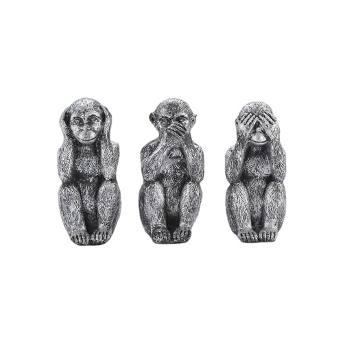 YCHUCH DREI Weise Affenstatue Figuren Sehen Nicht Hören DASS Nicht Böse Ornamente Für Wohnzimmer Bürodekoration Sprechen. von YCHUCH
