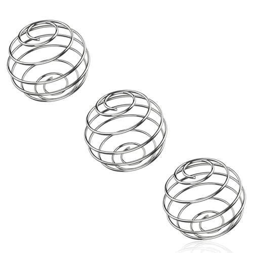 3 Stück Edelstahl Protein Shaker, Frühling Kugeltyp Blender, Metall Shaker Ball, Shaker Proteinshake Shaker Kugel, Metall Flaschenmischer, Sport und Fitness für Protein Gemischte Getränke (48mm) von YCICHE