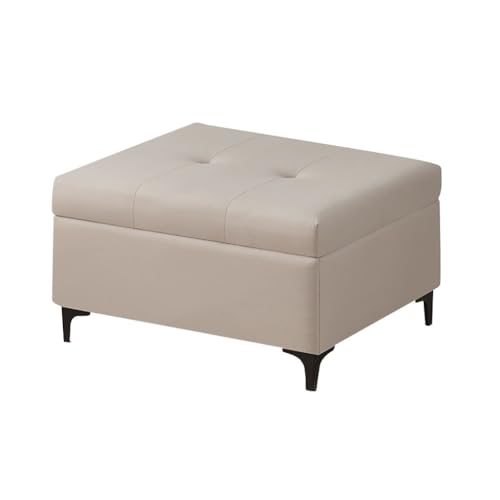 Kleiner Hocker Mit Stauraum, Rechteckige Ottomane Als Fußstütze Weich Gepolsterter Sitz Mit Metallbeinen, Trittleiter Für Zu Hause Fußhocker Für Das Wohnzimmer(Skin Tone) von YCKEGEW