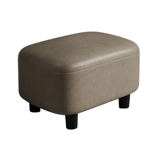 YCKEGEW 40 * 30 * 25 cm Kleine Kurze Bank, Sofa-Fußstütze Ottomane Würfel, Dickes Schwammkissen Eingangs-Schuhhocker Niedrige Bank Für Schlafzimmer Trittleiter(Coffee Brown) von YCKEGEW