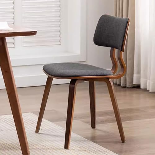 YCKEGEW Holzstühle Für Esszimmer Moderner Akzentstuhl Armless Küche Seite Stühle,Nordic Backrest Chair Comfy Cushion Seat,Restaurant Stühle Hotel Rezeption Stühle (Color : Black/A) von YCKEGEW