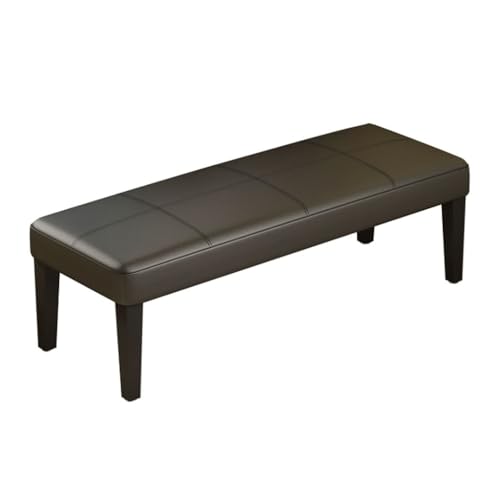YCKEGEW Rechteckige Leder-Ottomane,Eed-Bank Für Das Schlafzimmer Am Fußende des Bettes – Schuhbank Für Den Eingangsbereich des Wohnzimmers, Dekorative Wohnmöbel(Black,120cm) von YCKEGEW