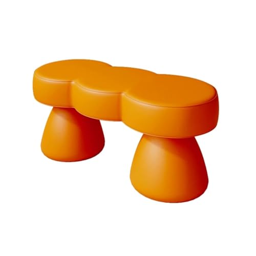 YCKEGEW Wohnzimmerbank Sitzbank Moderne Ottomane Gepolsterte Fußstütze, Bettbank Schuhhocker Für Den Eingangsbereich, Garderobe Shop Ruhebank(Orange,80cm) von YCKEGEW