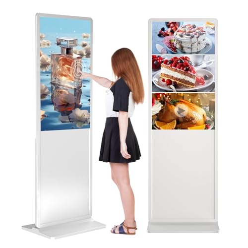 YCKJNB 43 Zoll Touchscreen Digitaler Kundenstopper, LCD Werbedisplay Digital, Digital Signage Display, Weiß von YCKJNB