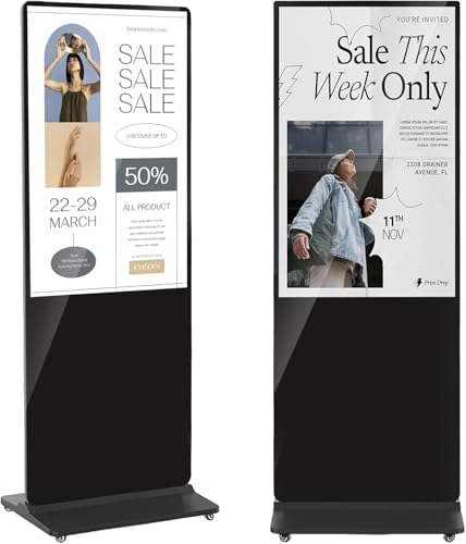 YCKJNB 49 Zoll Digitaler Kundenstopper, LCD Werbedisplay Digital, Digital Signage Display, Geeignet für Aller Geschäften, Schwarz YCKJNB 49 Zoll Digitaler Kundenstopper, LCD Werbedisplay Digital, Digital Signage Display, Geeignet für Aller Geschäften, Schwarz von YCKJNB