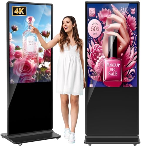 YCKJNB 55 Zoll 4K Touchscreen Digitaler Kundenstopper, LCD Werbedisplay Digital, Digital Signage Display, Schwarz YCKJNB 55 Zoll 4K Touchscreen Digitaler Kundenstopper, LCD Werbedisplay Digital, Digital Signage Display, Schwarz von YCKJNB