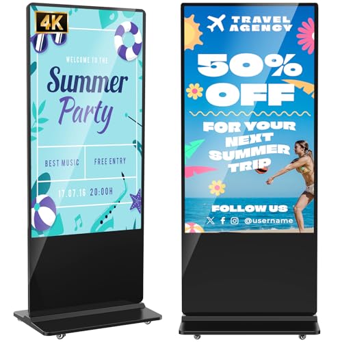 YCKJNB 65 Zoll 4K Digitaler Kundenstopper, LCD Werbedisplay Digital, Digital Signage Display, Geeignet für Einkaufszentren, Restaurants und Aller Geschäften, Schwarz YCKJNB 65 Zoll 4K Digitaler Kundenstopper, LCD Werbedisplay Digital, Digital Signage Display, Geeignet für Einkaufszentren, Restaurants und Aller Geschäften, Schwarz von YCKJNB