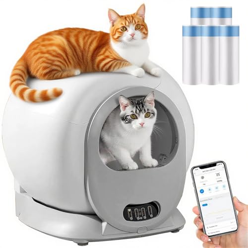 65L Electric Cat Litter Tray Self Cleaning, Infrared Sensor App Control Odour Elimination, Anti Pinch Closed Cat Toilet for Multiple Cats 65L Electric Cat Litter Tray Self Cleaning, Infrared Sensor App Control Odour Elimination, Anti Pinch Closed Cat Toilet for Multiple Cats von YCKJXSMA