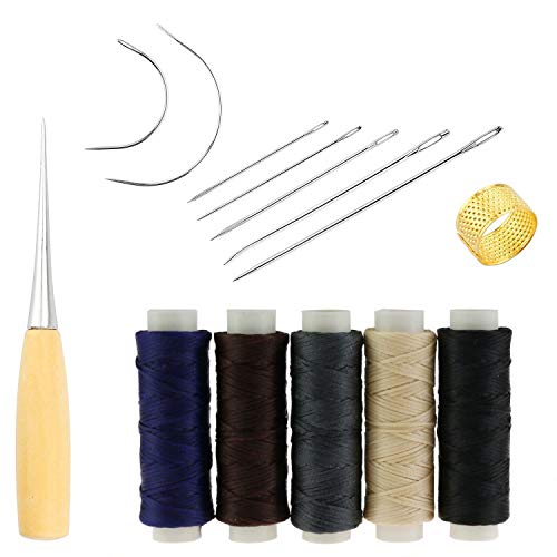 14 Stück Leder Handwerk Werkzeug Hand Nähen Nadeln Polsterung Teppich Leder Segeltuch DIY Nähzubehör von YCNK