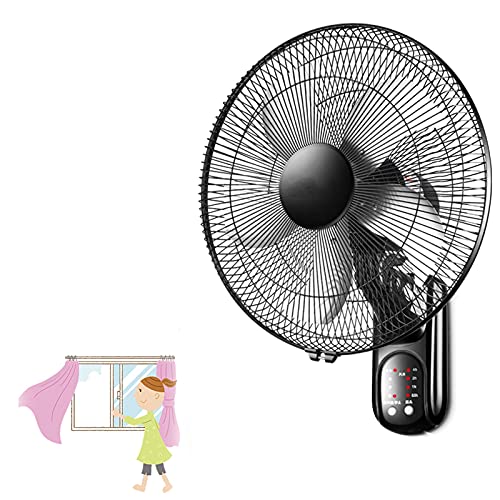 16" 18" oszillierende Wandventilatoren mit 3 Geschwindigkeitsstufen, Timer und Fernbedienung für den Heimwandventilator, elektrische Ventilatoren aus Aluminiumlegierung mit 5 Flügeln für Wohnzimmer von YCNLYSSR