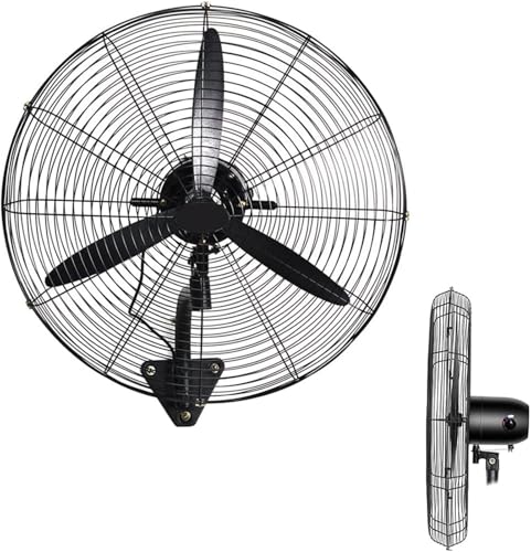 220 V Industrieller Wandventilator mit Schwenkfunktion, 3-stufig einstellbarer Hurricane-Kühlung, Hochgeschwindigkeitsventilator für Fitnessstudio, Garage, Terrasse, Werkstatt (20 Zoll – 550 mm x 65 von YCNLYSSR
