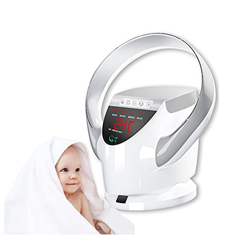 Flügelloser Ventilator, Wandventilatoren, Tischventilator mit 8 Geschwindigkeiten, Standventilator/Tischventilator, oszillierend, mit Sleep-Timer, Fernbedienung, leiser Heimventilator, LED-Anzeige von YCNLYSSR