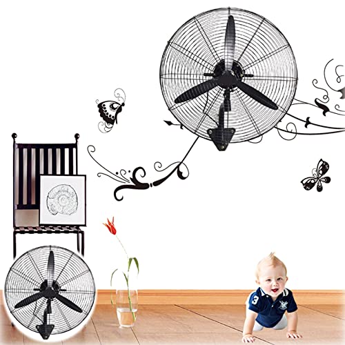 Simple Deluxe 19,7 Zoll 25,6 Zoll 29,5 Zoll Wandventilator für Haushalt und Gewerbe, Leiser Betrieb, Hochgeschwindigkeits-Wandventilator mit 60°-Oszillation, 3 Geschwindigkeiten, Metall, 98,4-Zoll-K von YCNLYSSR