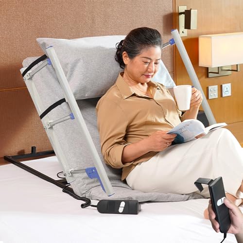 Verstellbare elektrische Bettrückenlehne für ältere Patienten mit Lenden- und Nackenkopfstütze - Power Lifting Sit-Up Stand Assist Aid für die Erholung nach Operationen, Schwangere, ältere Menschen, von YCNLYSSR