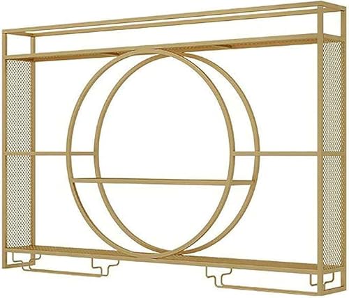 Wandmontiertes Weinregal mit Glashalter, Präsentationsständer für Weinflaschen und Glas aus Eisen, moderner Weinhalter mit Regalen, Hintergrunddekoration für Wohnzimmer und Restaurants (Größe: 55,1 Wandmontiertes Weinregal mit Glashalter, Präsentationsständer für Weinflaschen und Glas aus Eisen, moderner Weinhalter mit Regalen, Hintergrunddekoration für Wohnzimmer und Restaurants (Größe: 55,1 von YCNLYSSR