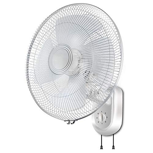 YCNLYSSR 16 Zoll Wandmontierter Oszillationsventilator mit 80-Grad-Oszillation, 3 Geschwindigkeitseinstellungen, Einstellbarer Neigung, leiser Betrieb von YCNLYSSR