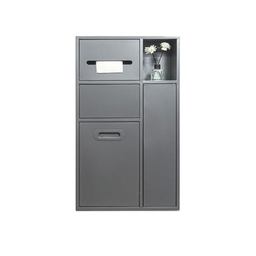 YCNLYSSR Duschnische aus Edelstahl, Einbauregal für Badezimmer mit Schwingeimer und Mülleimer für Toilettenpapier und Abfall. von YCNLYSSR