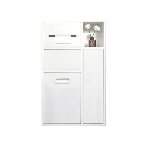 YCNLYSSR Duschnische aus Edelstahl, Einbauregal für Badezimmer mit Schwingeimer und Mülleimer für Toilettenpapier und Abfall. von YCNLYSSR