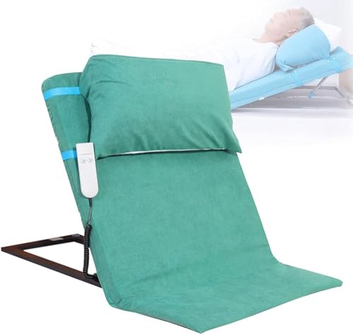 YCNLYSSR Elektrische Bettruhe mit Neigungsfunktion, verstellbare Rückenlehnenhilfe, Sitz- oder Liegeposition, Winkeleinstellung von 2–65 °, bequem für Behinderte und Verletzte (Farbe: Grün) von YCNLYSSR
