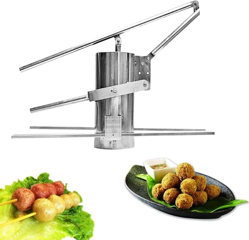 YCNLYSSR Kommerzielle manuelle Frikadellenformmaschine, professionelle Frikadellenformmaschine, Werkzeug zur Herstellung von Fisch-Rindfleisch-Schweinefleischbällchen aus Edelstahl von YCNLYSSR