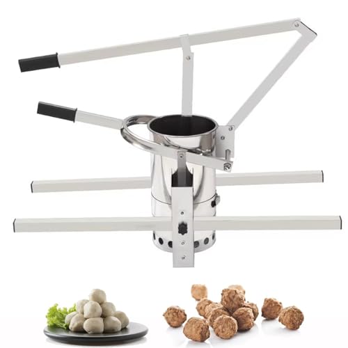 YCNLYSSR Manuelle Frikadellenformmaschine, einstellbare Höhe für perfekte Frikadellen, Fischbällchen, Garnelenbällchen, ideal für den privaten und gewerblichen Gebrauch von YCNLYSSR
