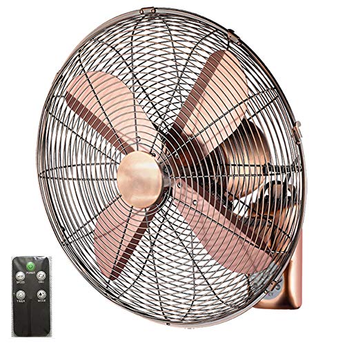 YCNLYSSR Oszillierender Ventilator zur Wandmontage, Retro-Industrie-Wandventilator aus Metall mit Fernbedienung, 3 Geschwindigkeitsstufen, 3 Modi, leiser Betrieb (14 Zoll/16 Zoll/18 Zoll) von YCNLYSSR