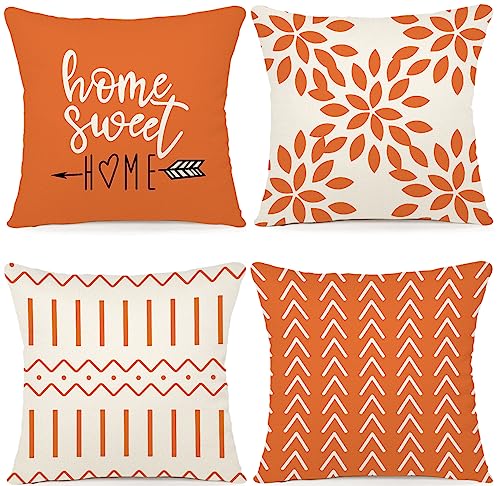 YCOLL Kissenbezüge0, 4er Set Kissenbezüge leinen Kissenbezug Dekokissen Kissenbezüge für Sofa Gartenbett Couch Kissen 50x50cm （4er Set） von YCOLL