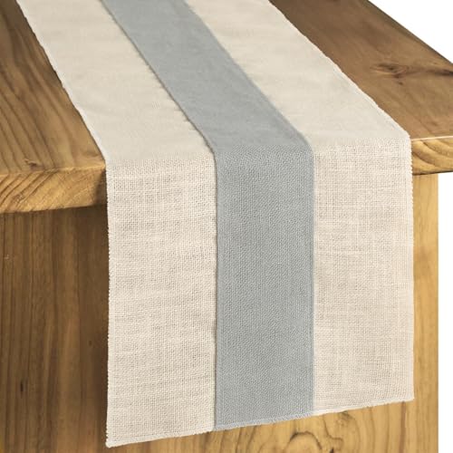YCOLL Natur Sackleinen Jute Tischläufer Beige und Grau Tischdekoration,Rustikaler Landhausstil Läufer für Hochzeitsdeko, Esstisch, Veranstaltung, Küche, Urlaubsdeko 40x180 cm YCOLL Natur Sackleinen Jute Tischläufer Beige und Grau Tischdekoration,Rustikaler Landhausstil Läufer für Hochzeitsdeko, Esstisch, Veranstaltung, Küche, Urlaubsdeko 40x180 cm von YCOLL