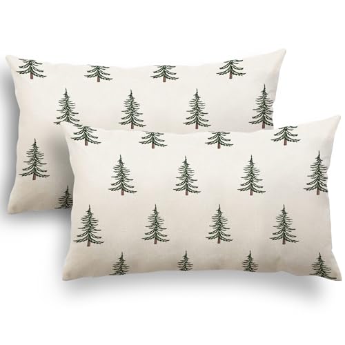 YCOLL Weihnachtsdeko 40x60 2er Set Kissenbezug Weihnachten Kissenbezüge Dekokissen Weihnachtskissen Kissenhüllen für Deko Weihnachten Sofa Schlafzimmer Couch 40x60 cm von YCOLL