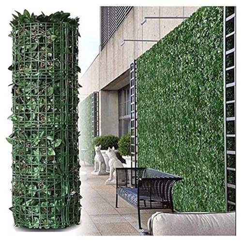 YCOLX Künstliche Hecken Zaun Green Leaf Ivy Bildschirm Pflanze Wand Gefälschte Gras Dekorative Privatsphäre Schutz Home Balkon Garten(1.5x3m) von YCOLX