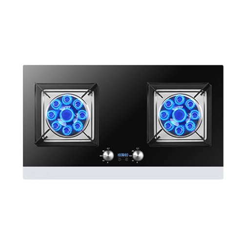 75 Cm Gasherd, 2 Brenner, 5,2 KW, 180 Minuten, Doppelseitiger Unabhängiger Timer, Freistehender Herd Aus Schwarzem Glas(LPG) von YCOVSFP
