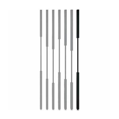 8-teiliger Raumhoher Wohnraum-Trennwandschirm, Büro-Trennsäule, Geeignet for Badezimmer, Wohnzimmer Und Eingangsbereiche, Kein Bohren Erforderlich(Black,140cm/55.1in/4.6ft) von YCOVSFP