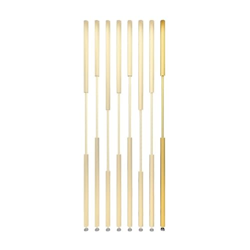 8-teiliger Raumhoher Wohnraum-Trennwandschirm, Büro-Trennsäule, Geeignet for Badezimmer, Wohnzimmer Und Eingangsbereiche, Kein Bohren Erforderlich(Gold,200cm/78.74in/6.56ft) von YCOVSFP