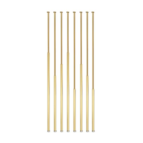 8-teiliger Raumteiler for das Wohnzimmer, vom Boden bis zur Decke, mit höhenverstellbarem Säulen-Dekorgitter, geeignet for Badezimmer, Zimmer und Eingangsbereiche(Gold,110cm/43.3in/3.6ft) von YCOVSFP