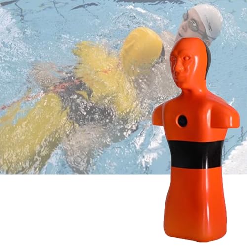 Robuste Rettungspuppe for Pool/Strand/Fluss Mit DREI Wassereinspritzlöchern, Geeignet for Jugendliche Und Erwachsene(Orange) von YCOVSFP