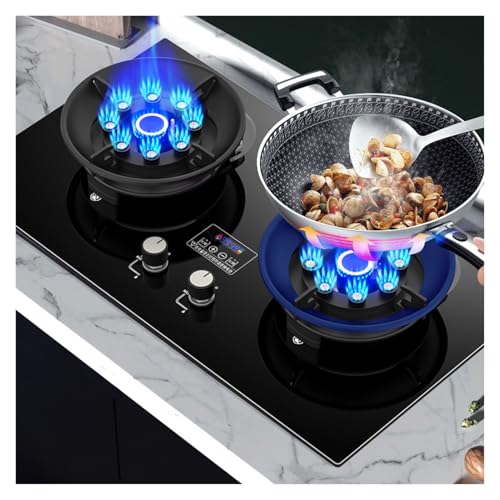 Tragbarer Gasherd Mit 2 Brennern, Klappbrenner, Timer (beidseitig Unabhängig), Geeignet For Camping Im Garten, Grillen(NG) von YCOVSFP