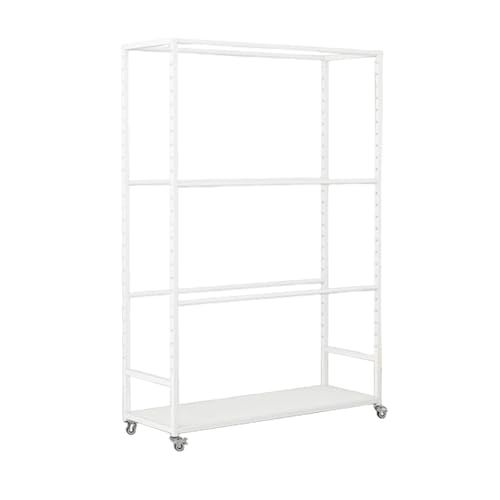 YCOVSFP Doppelseitiges 6-lagiges Großes Kommerzielles Stoffrollen-Lagerregal, Papierrollen-Lagerregal, Vinyl-Lagerwagen for Fensterfolien, Tapeten, Vorhänge(White,180x40x150cm) von YCOVSFP