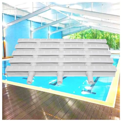YCOVSFP Gespleißtes Schwimmbadgitter, Duschabflusssiebabdeckung, Dachrinnenüberlaufgitter, Auslass for oberirdischen Pool und Gehweg-Balkondusche (Color : White, Size : 18x100CM/10pcs) von YCOVSFP
