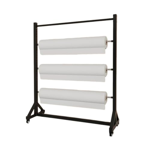 YCOVSFP Großer Kommerzieller Stoffrollen-Organizer, Mobiler Hochleistungs-Organizer Aus Stahl for Vinylrollen/Lederrollen/Fensterfolie/Tapeten-Display(160x50x140cm-7Rod) von YCOVSFP