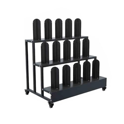 YCOVSFP Kommerzieller Stoffrollen-Organizer, Vinyl-Aufbewahrungswagen, Mobiler Metall-Organizer for Fensterfolien, Tapeten, Vorhänge(75x48x73cm) von YCOVSFP