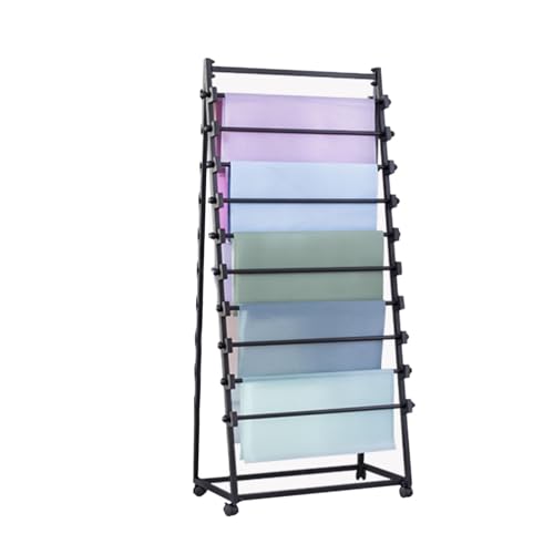 YCOVSFP Stoffrollen-Lagerregal, 7-lagiges Band-Lagerregal, Vinyl-Lagerwagen for Fensterfolien, Tapeten, Vorhänge(160x40x80cm) von YCOVSFP