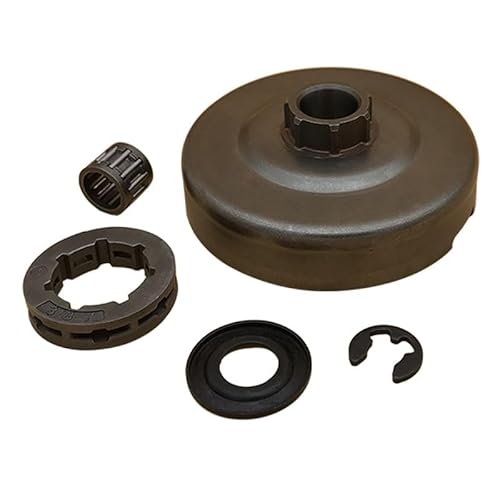 Rasenmäherteile HUNDURE 3/8" 7T Kupplungstrommel Kettenrad Lager Unterlegscheibe Clip Kit for HUSQVARNA 365 362 371 372 XP 372XP Kettensägenteile von YCSOZMM