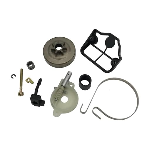 Rasenmäherteile HUNDURE Kupplungstrommel, Ölpumpe, Kettenspanner, Bremsband-Set for HUSQVARNA 142 141 137 136 36 41 Kettensäge, Gas-Kettensägen-Teile von YCSOZMM