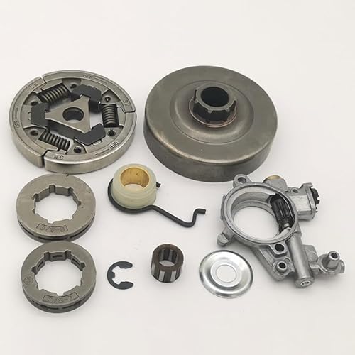Rasenmäherteile Kupplungstrommel 3/8 Zoll 8T 7T Kettenrad-Felgen-Set passend for Stihl MS361 MS 361 Ölpumpe Schneckengetriebe Kettensäge 1128 007 1000, 160 2004 Teil von YCSOZMM