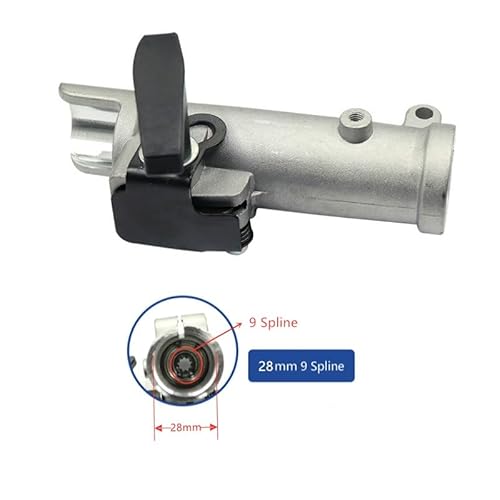 Rasenmäherteile Universal Pinsel Welle Stecker Teil Garten Clamp Cutter Trimmer 26/28mm Beitritt Werkzeug for Spline 9(28mm 9 Spline) von YCSOZMM