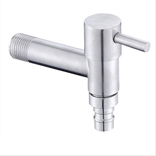 YCVAWEOD 1pc 304 Edelstahl verlängern Bibcock Dekorativen Außenhahn Garten Bibcock Tap Badezimmer Waschmaschine/Mop -Wasserhahn 6 schwere Lichtstern LWX von YCVAWEOD