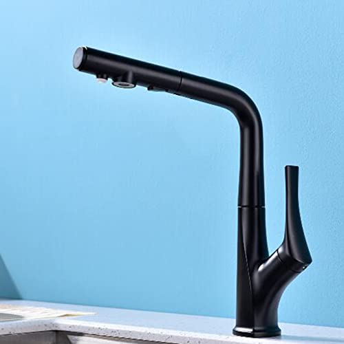 3-Wege-Küchenarmatur mit Auszug Spray 360 ° Rotation Multifunktionales Chromspülenhahn für einfache Reinigung und Kochen stilvolles modernes Design LWX von YCVAWEOD