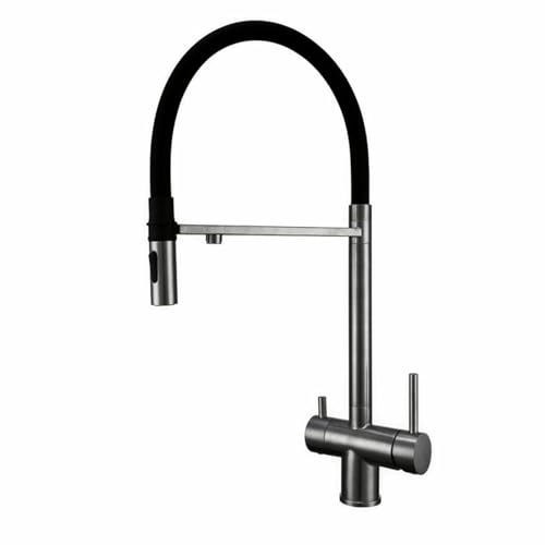 3 -Wege -Küchenhahn aus Edelstahl gebogene Grau ausziehen 3 -Wege Wasserfilter Tap Kitchen Trinken Wasserhähne Spüle Mixer herausziehen LWX 3 -Wege -Küchenhahn aus Edelstahl gebogene Grau ausziehen 3 -Wege Wasserfilter Tap Kitchen Trinken Wasserhähne Spüle Mixer herausziehen LWX von YCVAWEOD
