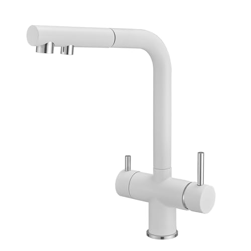 3 -Wege -Küchenhahn mit Auszug Schlauch rotierender Wasserhahn 3 Wege Wasserfilter Tap Kitchen Trinkhähnen Spüle Mixer gebürstet Gold LWX 3 -Wege -Küchenhahn mit Auszug Schlauch rotierender Wasserhahn 3 Wege Wasserfilter Tap Kitchen Trinkhähnen Spüle Mixer gebürstet Gold LWX von YCVAWEOD