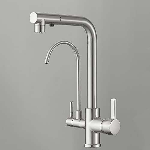 3 -Wege -Küchenhahn mit Auszug Spray Drehausstrich 2 Modi Sprühtrinkwasserreiniger Wasserhahn für das unteren Spülenfiltersystem Schwarz LWX 3 -Wege -Küchenhahn mit Auszug Spray Drehausstrich 2 Modi Sprühtrinkwasserreiniger Wasserhahn für das unteren Spülenfiltersystem Schwarz LWX von YCVAWEOD